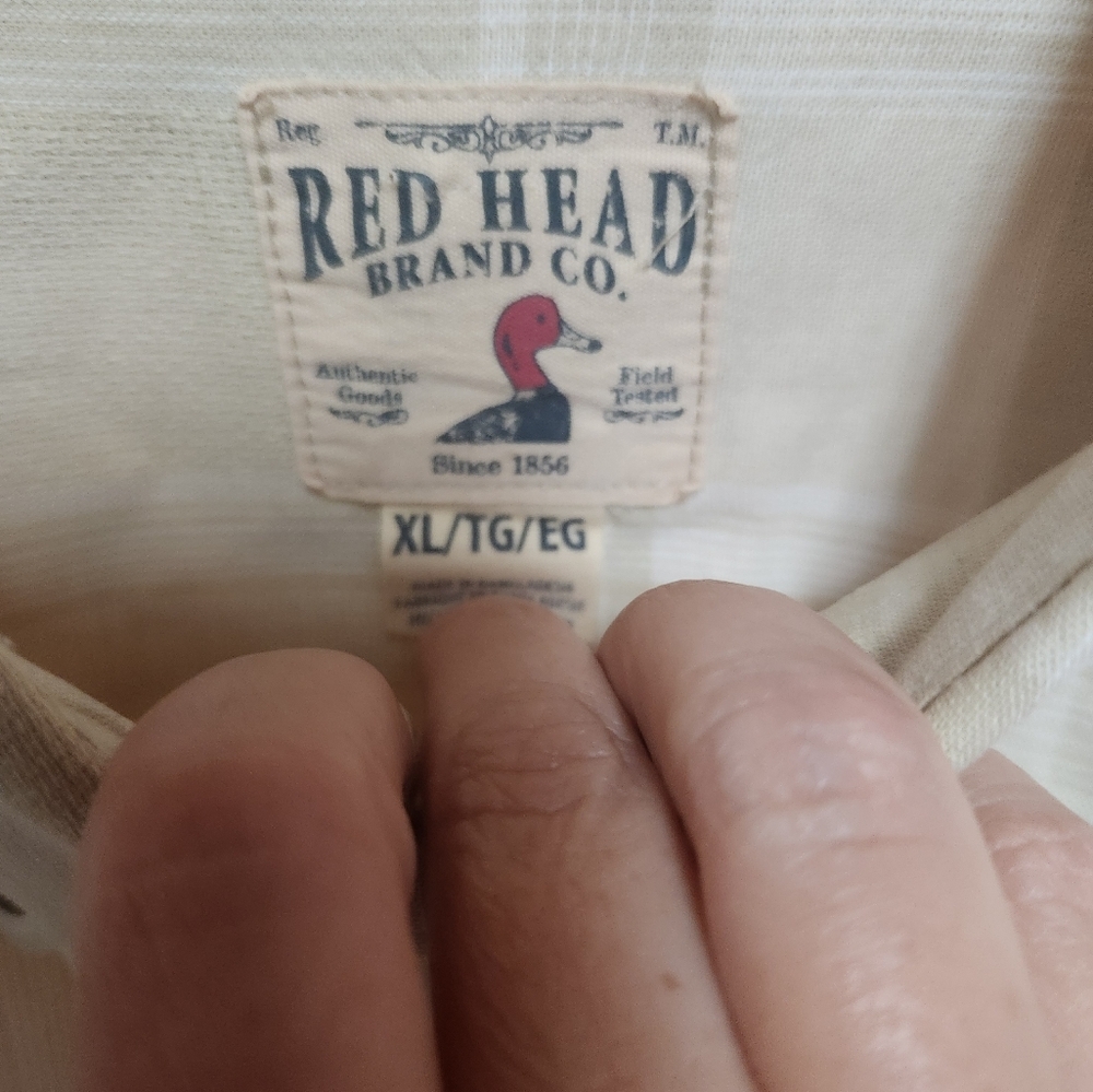 RedHead Men's Beige Plaid Shirt - Picture 4 of 4